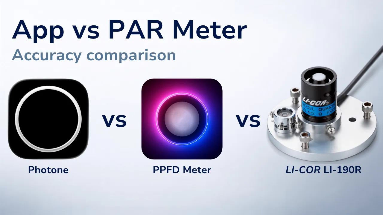 PAR Meter apps comparison